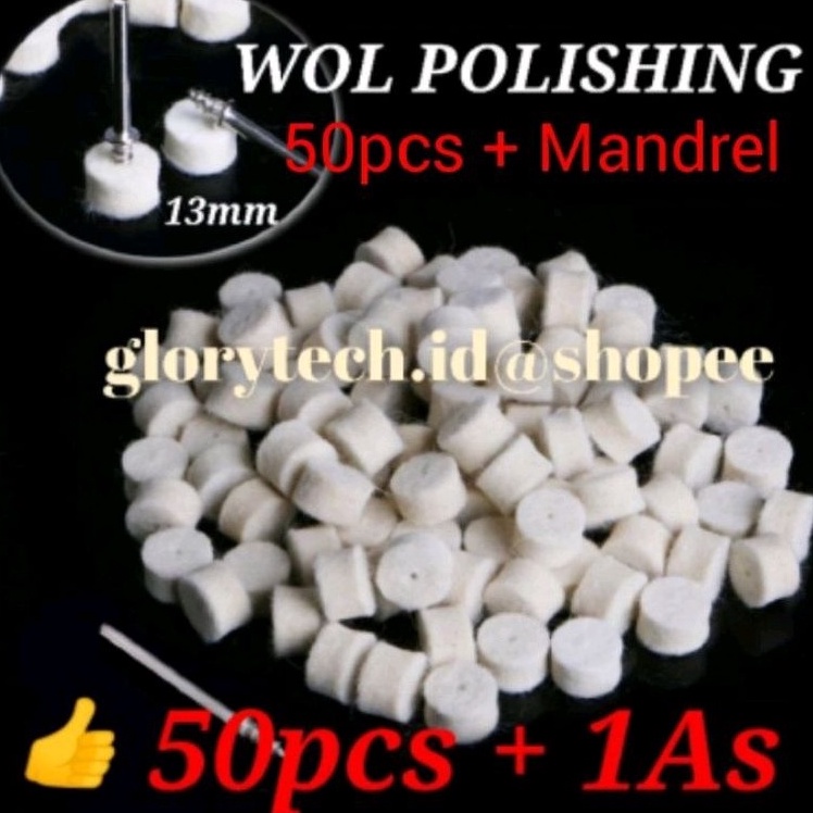 ' WOOL POLISHER 13X9 / MINI GRINDER WOL POLES / POLISHING WOL /MATA BOR WOL POLES GOSOK b Promo ☑.