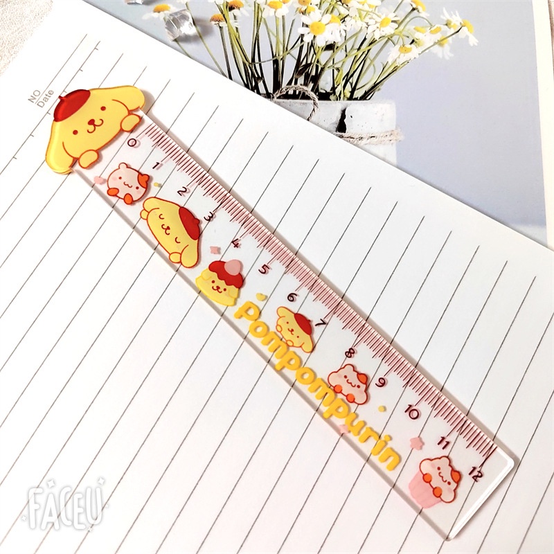 

P36 PENGGARIS 12 CM SANRIO / PENGGARIS ANAK SEKOLAH TERBARU MOTIF KARTUN JEPANG / RULER MELODY