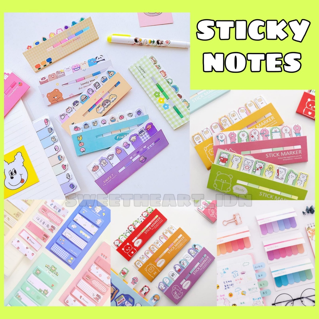

CX2 STICKY NOTED / STICK MARKER / MEMO MOTIF LUCU 1SET UGQ