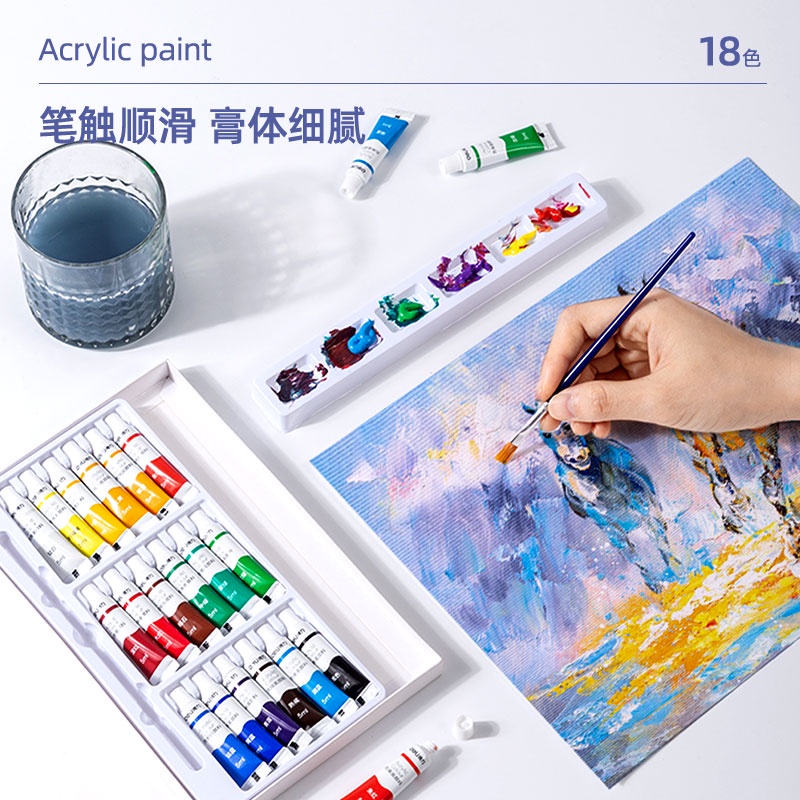 

H6Y DELI ACRYLIC PAINT / CAT AKRILIK ANAK 24/36 WARNA DAPAT DITULIS DI KAIN TANAH LIAT 73912 73915