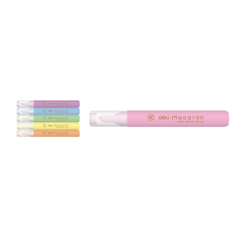 

EQH DELI HIGHLIGHTER PENANDA WARNA PASTEL 1 SET ISI 6 WARNA CERAH DAN SOFT KEMASAN MIKA LUCU EU12-6C