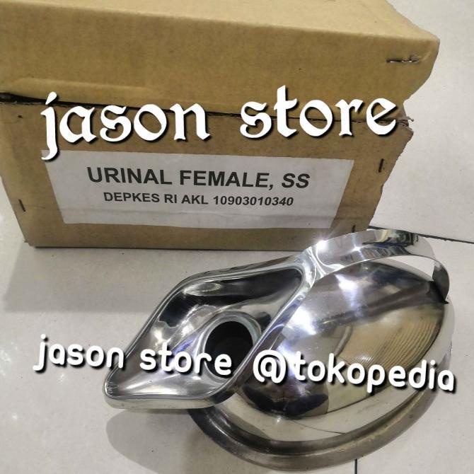 Pispot stainless Urinal Female/Pispot stainless dewasa (wanita)