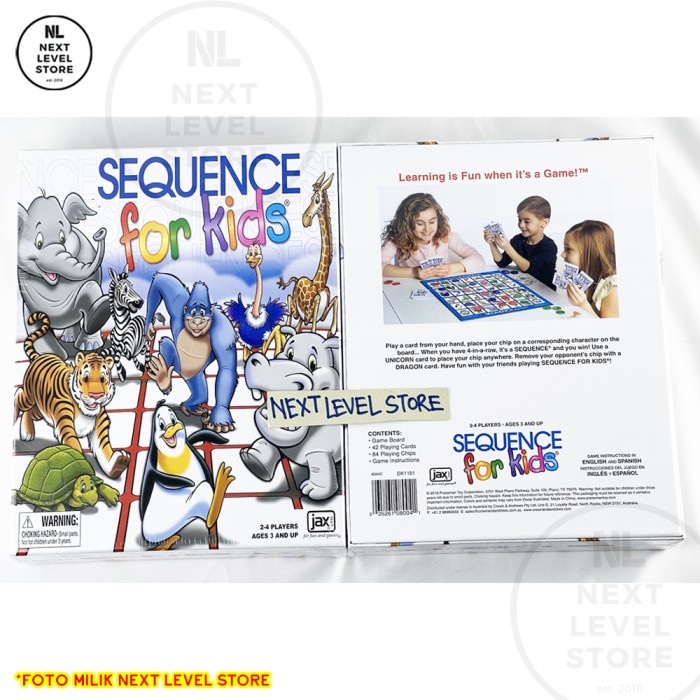 Game Sequence for Kids Trilingual - Board Games Card uru04