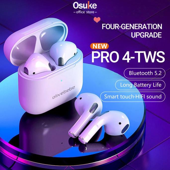 Trend Airpod Pro 4 Tws Earphone Wireless Bluetooth 5.0 Headset Bt Airbuds Berkualitas