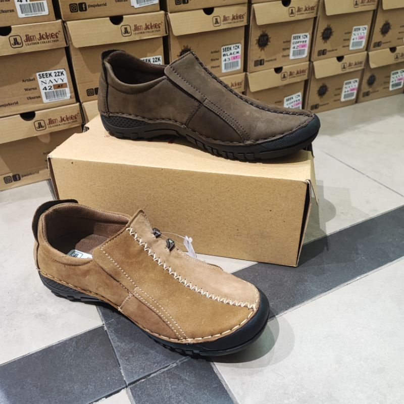 Sepatu Slip on Kulit Jim joker Haper70