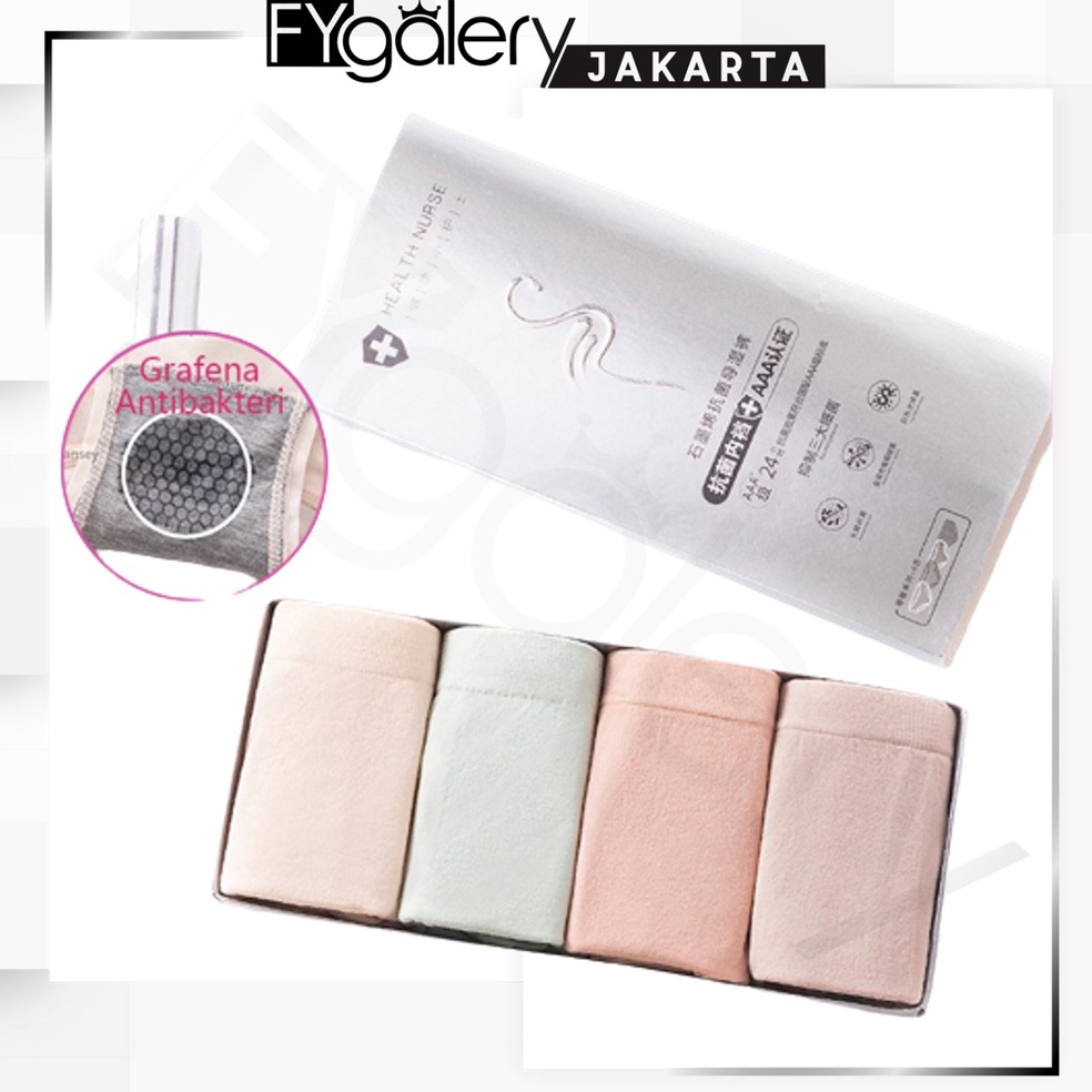 Booming.. FYGALERYJAKARTA W241 Celana dalam antibakteri graphene wanita Pakaian Dalam CD Seamless [S