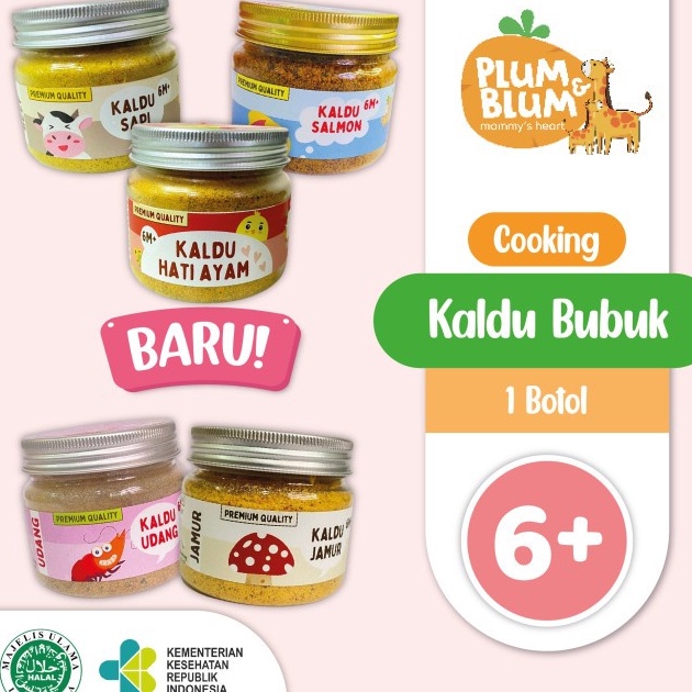 

Super Promo Plum & Blum Kaldu Bubuk Mpasi / Kaldu Sapi Kaldu Hati Ayam Kaldu Jamur Kaldu Salmon Kaldu Udang - 100 gram Ready