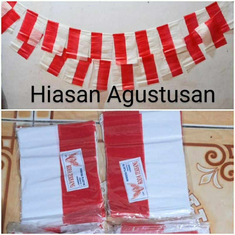 Bendera Merah Putih Plastik Bendera Indonesia Hiasan Agustusan