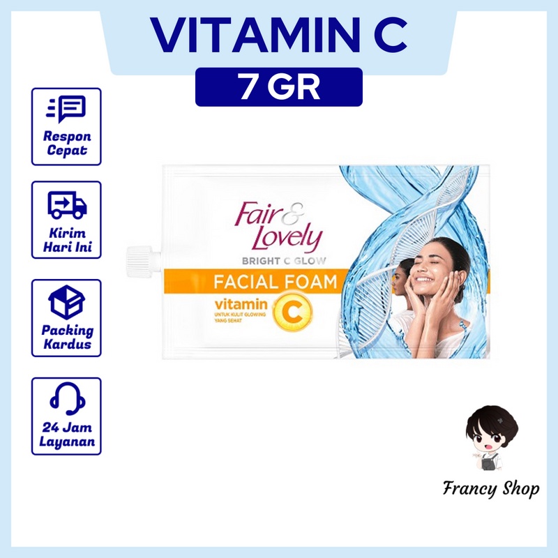 Sabun Cuci Muka Fair & Lovely Vit C Sachet 7 gr