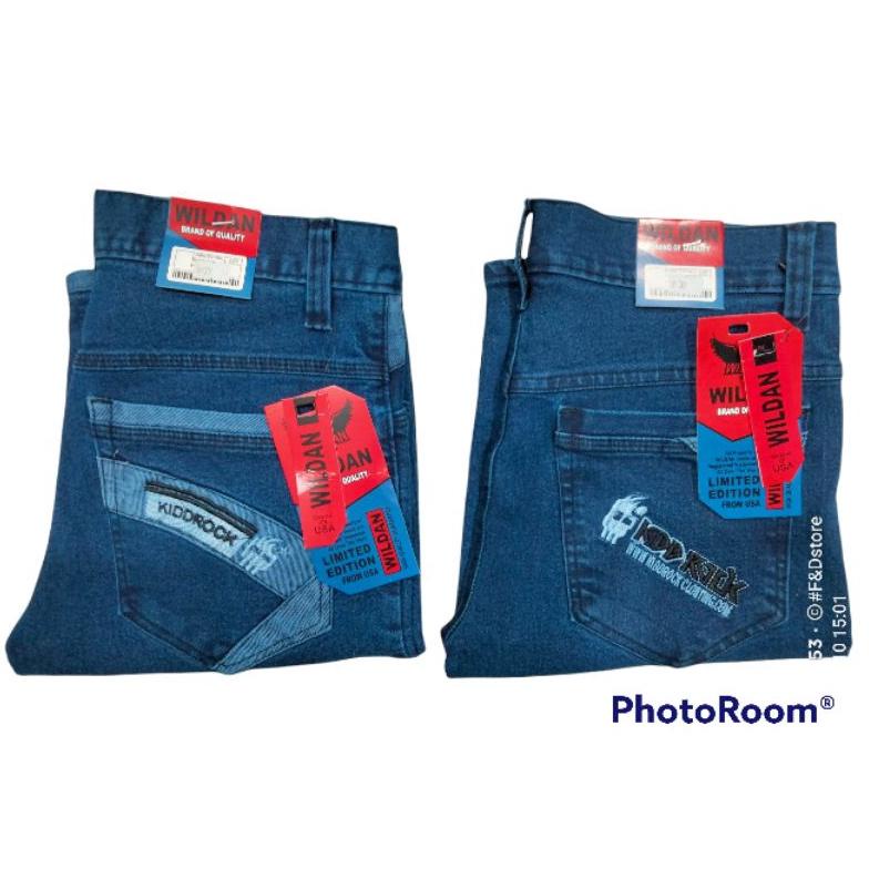 ARI095 celana pendek jeans street pria, motif~kiddrock +++