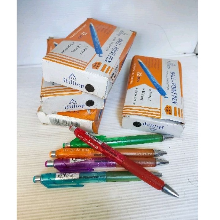 

pulpen/bulpen/ballpoin/pena klik/cetekan HILLTOP (1 lusin/12pcs)