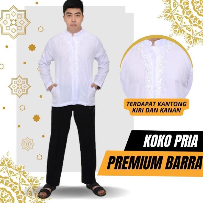 Baju Muslim Koko Pria Dewasa Lengan Panjang Gamis Pria Barra