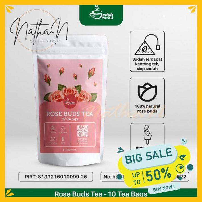 

10 TEA BAG - ROSE BUDS TEA | FLOWER TEA SIAP SEDUH KEMASAN EKONOMIS BEST QUALITY !!