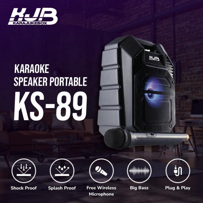 KJB Speaker Karaoke 5,5" Portable KS-89 Bluetooth With Wireless Mic