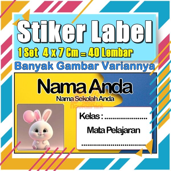 

Stiker Label Nama Buku Pelajaran Anak Karakter Hewan Lucu Cute Murah Sticker Kecil Banyak 20 Lembar Anime Vol-3