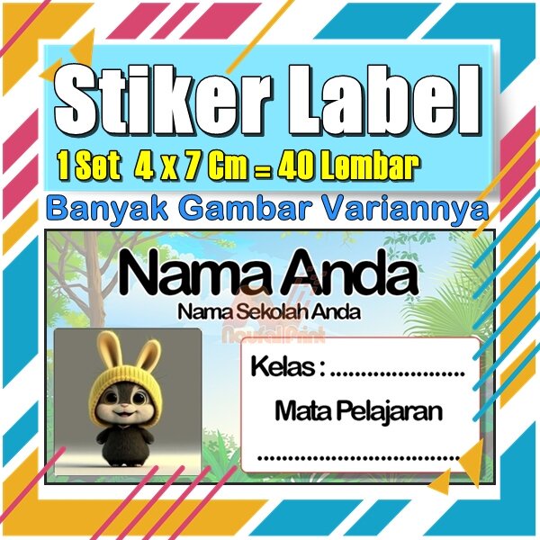 

Stiker Label Nama Buku Pelajaran Anak Karakter Hewan Lucu Cute Murah Sticker Kecil Banyak 20 Lembar Anime Vol-58