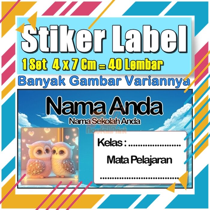 

Stiker Label Nama Buku Pelajaran Anak Karakter Hewan Lucu Cute Murah Sticker Kecil Banyak 20 Lembar Anime Vol-376