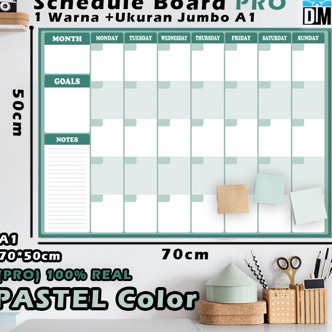 

JDTP4360 HOT Schedule Board PRO THE REAL PASTEL COLOR Papan Tulis Jumbo A1 70x50cm Profesional