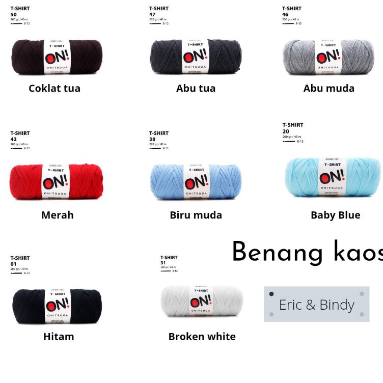 → T-shirt yarn (Benang kaos) ❀ ✱