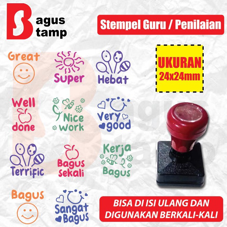 

DLFV7786 [PROMO MURAH!!!] Stempel Guru Rewards Penilaian Teacher Stamp SD TK