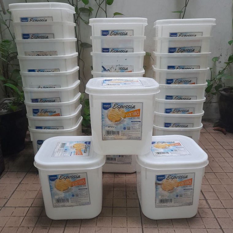 HSB ✁ 4 EMBER BOX BEKAS ICE CREAM ESPESSIA 8 LITER INCLUDE TUTUP G-61
