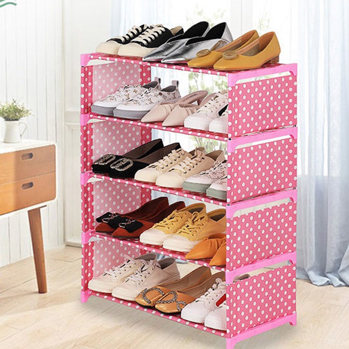 KUKODE64 Rak Sepatu 5 Susun Bongkar Pasang Rak Tempat Sepatu Sepatu Rak Berdiri H-89