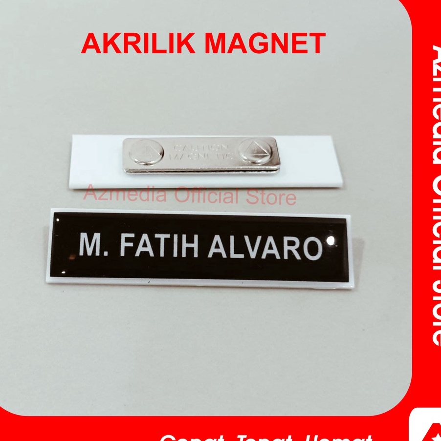 

DDFN5810 Free Ongkir Nametag Nama Dada Akrilik Magnet
