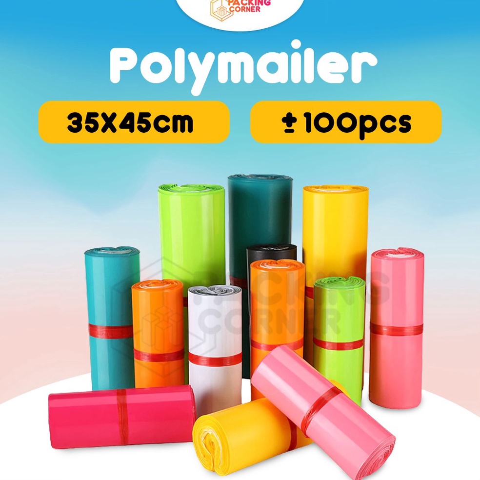 

☏|TerlarisPlastik Polymailer Bag 35x45 Kantong Amplop Packing Seal Olshop Online Shop ol on shop Isi 100 pcs✻