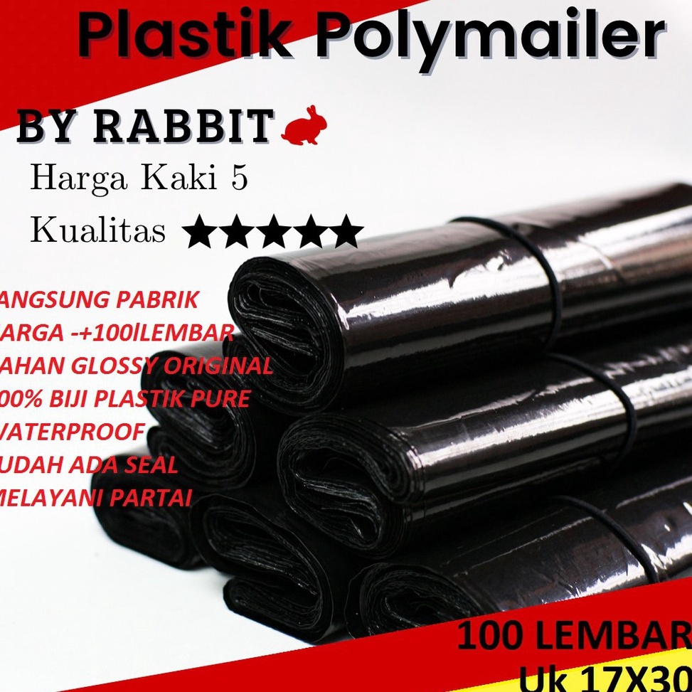 

BIG Promo polymailer hitam glossy 17x30 kantong Plastik packaging online plastik kantong polymailer kantong plastic poly mailer