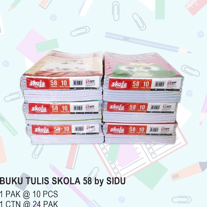 

♧ V 66105 Buku Tulis Bergaris skola by SiDU isi 58 lembar ada 10 buku Terlaku.../ ㄷ