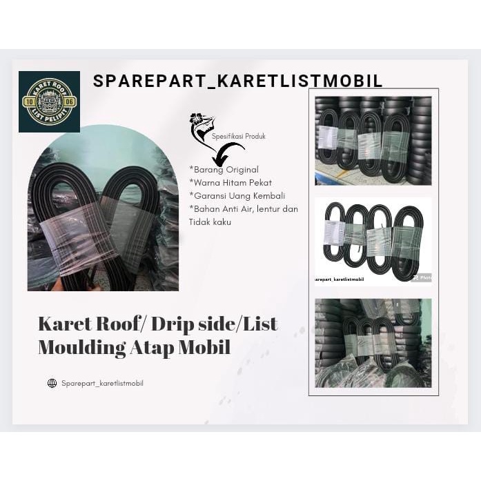 Karet Roof/List Moulding/ Karet Atap HONDA HRV