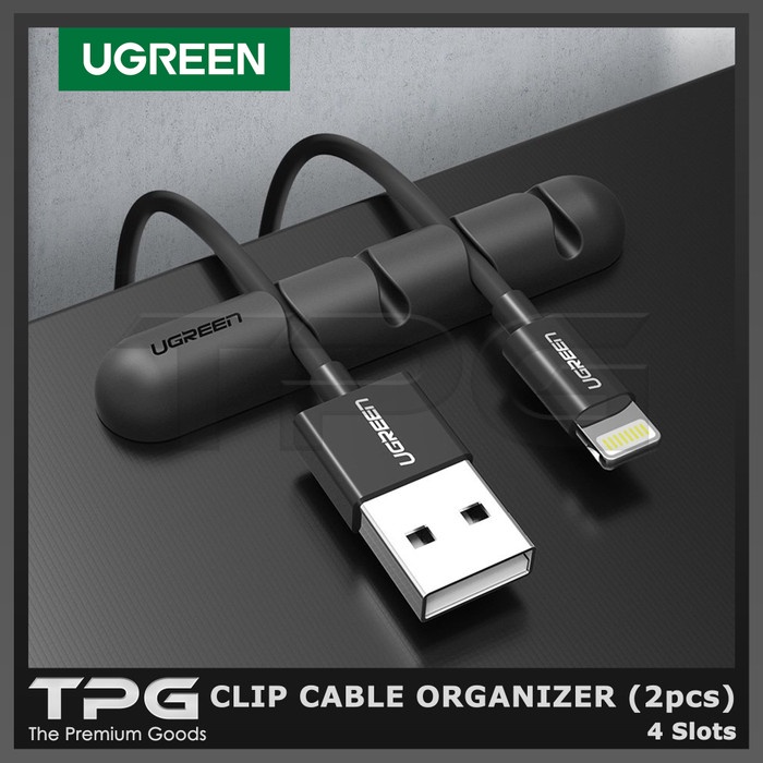 

Terlaris Ugreen Kabel Clip Cable Data Charger Desktop Cord Holder Organizer