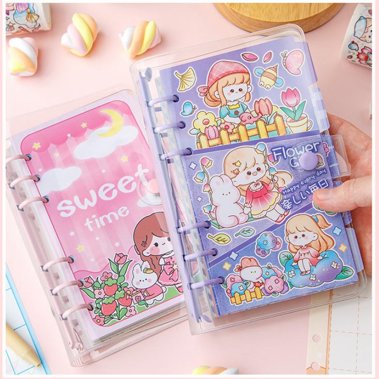 

8.8 [Big Sale] Buku Binder A6 Aesthetic Buku Tulis Karakter Lucu Spiral Notebook Loose-Leaf Cute Korea Buku Catatan Diary Diy Daily Planner Scrapbook Jurnal Motif Kartun Imut New !!