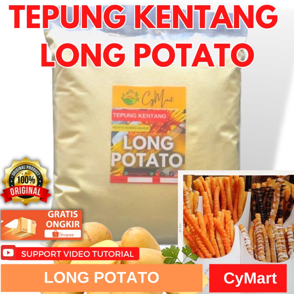 

SVFY5852 ✔✔SALE✔✔ Tepung Kentang Potato Flakes Khusus untuk LONG POTATO @1000 gr / Kentang Bubuk Cymart