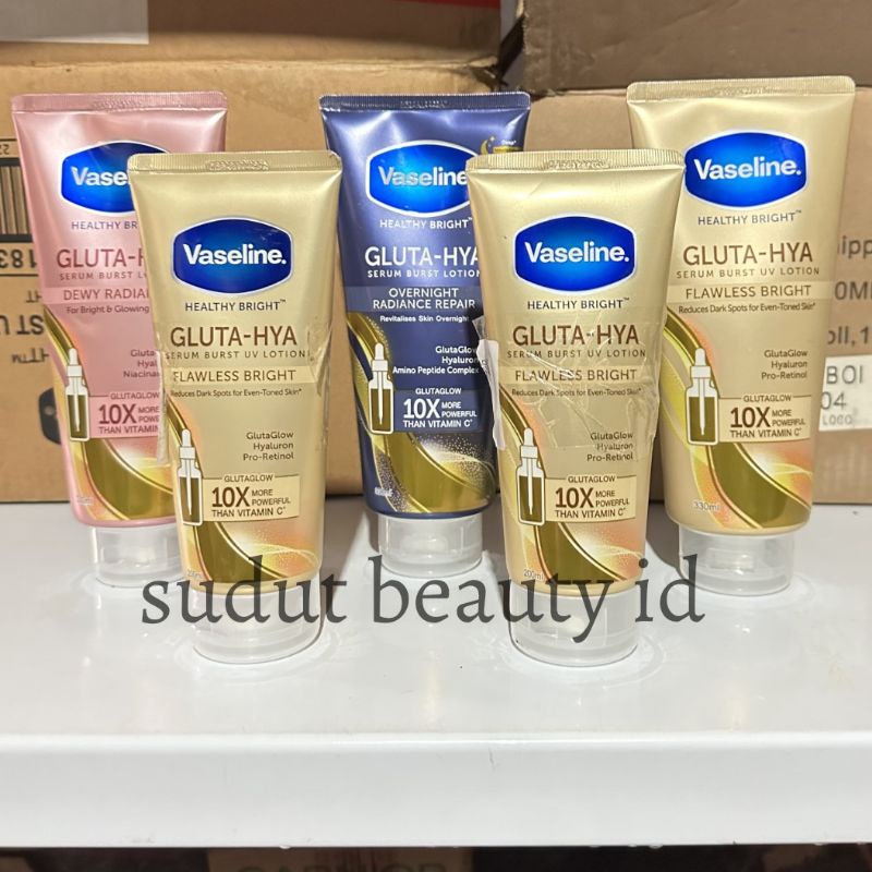 Vaseline Healthy Gluta Hya Serum Healthy Bright Gluta Hya Dewi Radiance Burst UV Lotion 200 ML - 100