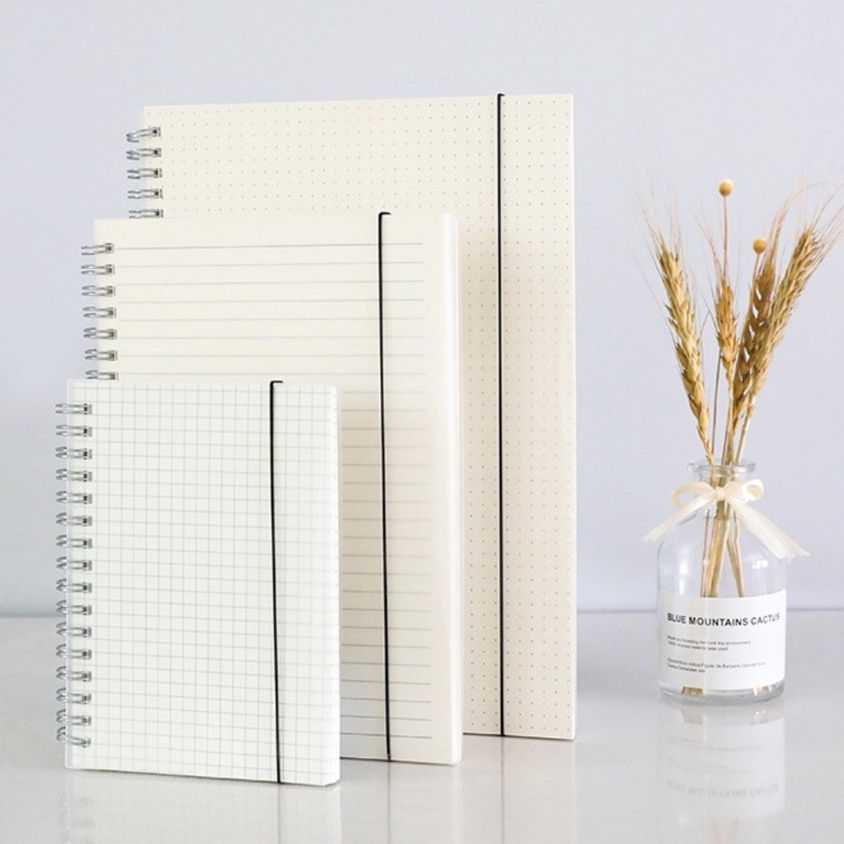 

GCYL1309 HOT DAY7 Buku tulis catatan notebook jurnal B5 / A5 / A6 isi 80 lembar cover transparan (kertas grid, dot, garis, dan kosong)