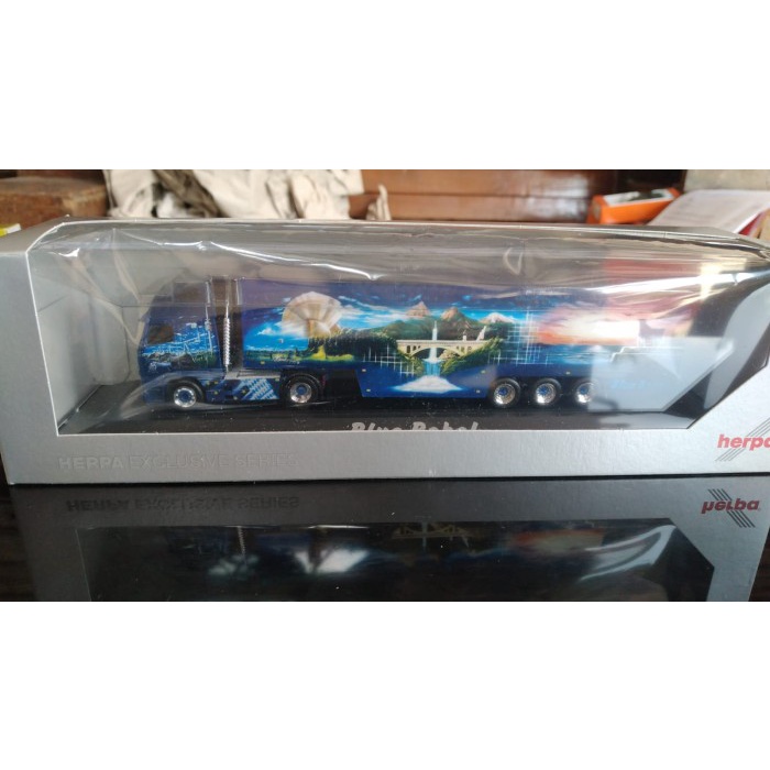 MUST HAVE HERPA VOLVO FH1 FH16 BLUE REBEL IN AKLIRIK BOX SKALA 87 TERBARU