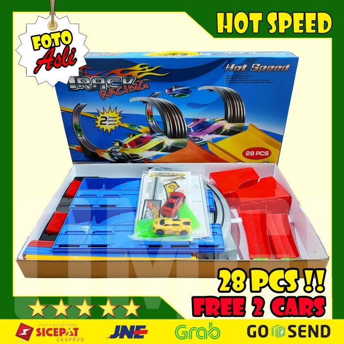 HOT SALE TRACK RACING JALAN 2 IN 1 HOT WHEELS 2 JALUR BERPUTAR BERKUALITAS TERMURAH