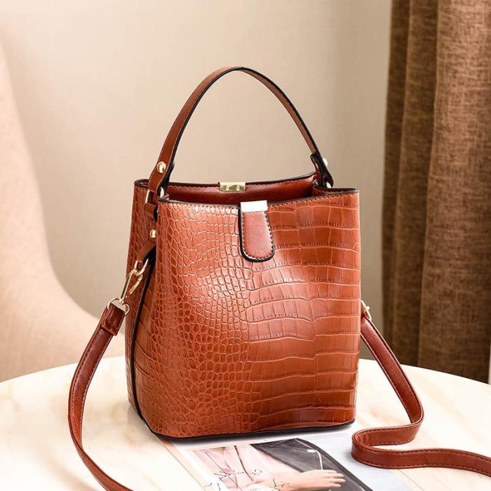 Best Seller Croco Handbag Import Tas Batam Tr1116 Tas Wanita Tenteng Korea Elegan
