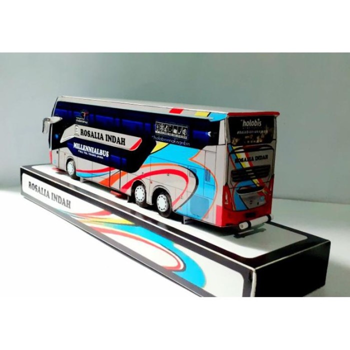 MUST HAVE DISKON MINIATUR PAPERCRAFT BUS ROSALIA INDAH. SDD(DOUBEL DECKER). TERMURAH