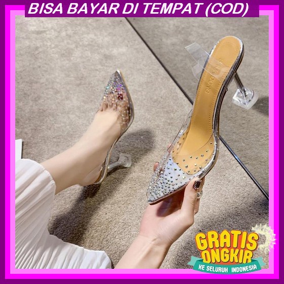 High Heels Pesta Perempuan Elegan Mewah 2023 Heels Wisuda Remaja Kekinian Terbaru 3Cm 5Cm 7Cm Sendal