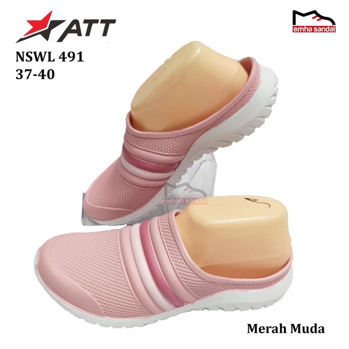 SALE ATT NSWL 491 Sepatu Sandal Slop Wanita dan Remaja Cewek 37-40