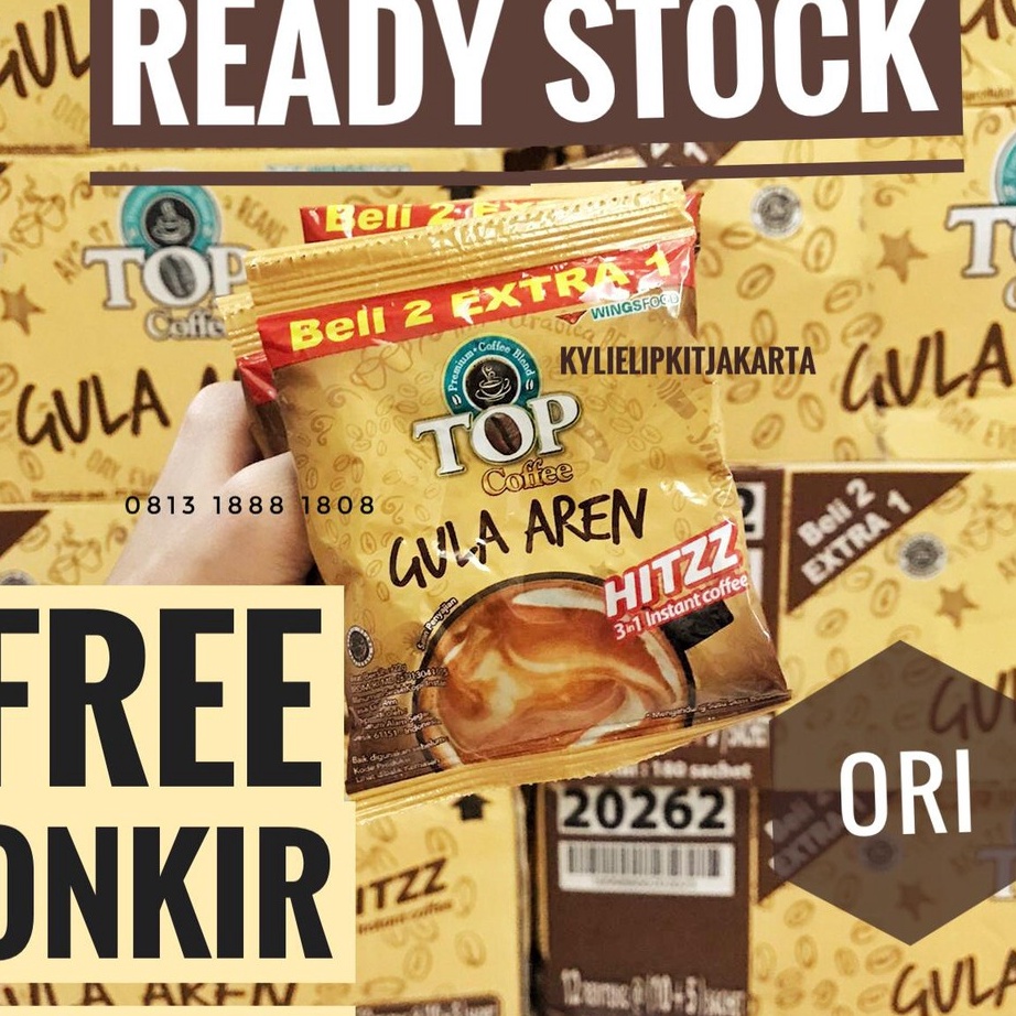 

↑❂❉ [1 RENCENG SI 15 SACHET] Top Kopi GULA AREN Coffee Instant 3 in 1 Top Coffee Susu Gula Aren 22 gr Wings Food PROMO MURAH Top Kopi Susu 3in1 Top Coffee Gula Aren 22gr Renteng Model Baru