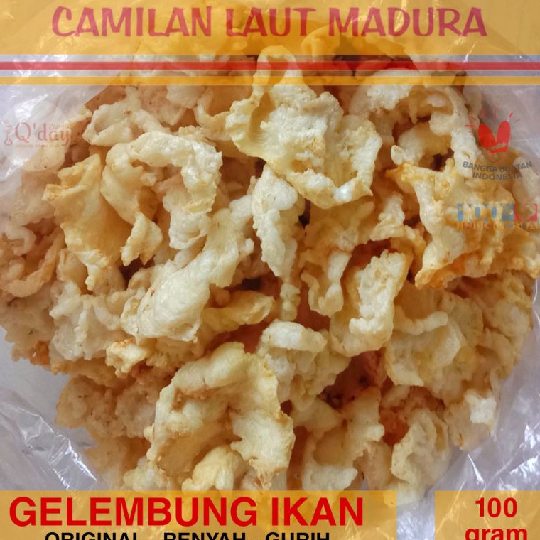 

STAR BRANDS GELEMBUNG / LAMBUNG IKAN ORIGINAL RENYAH GURIH 100 gram SIAP MAKAN Camilan Laut Madura Oleh Oleh Khas | Qday Classic Surabaya | Cemilan Krupuk Kerupuk Fresh Murah Hemat Ekonomis CLM Perut Ikan Hipio gas !!