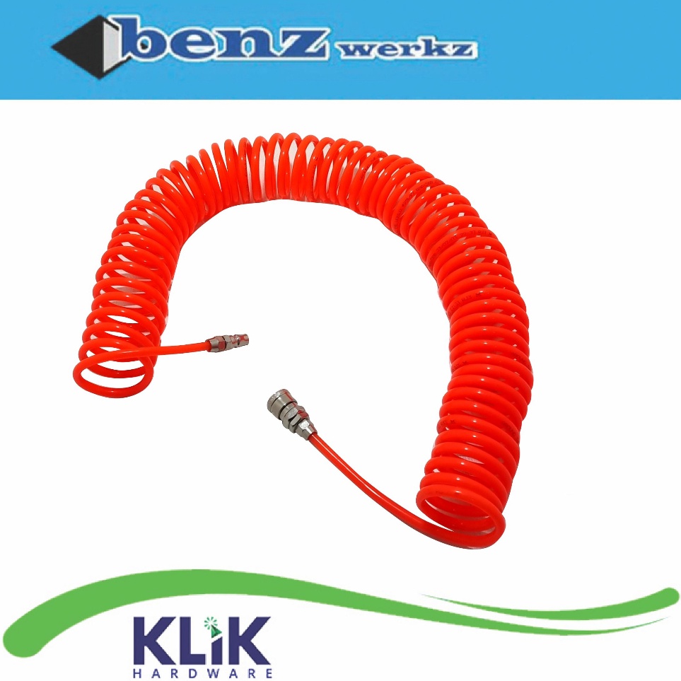 ☈➸❋✦ Benz Selang Recoil Hose 12 meter - Selang Spiral Angin Kompresor Diskon Promo