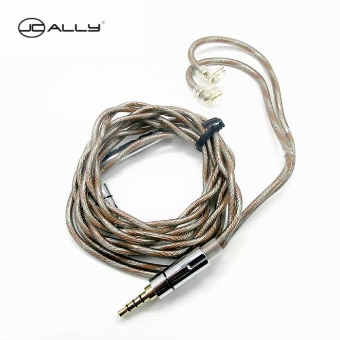 JCALLY JC20 WITH MIC BOLD SPIRAL FOIL 364 CORES UPGRADE CABLE SILVER NEW