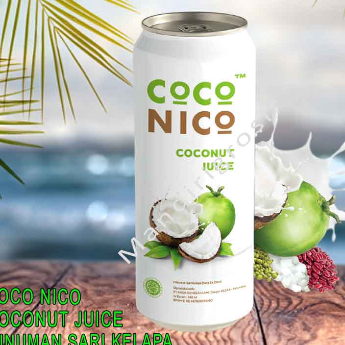 

♖ CD 3897 Coconut Juice *Coco Nico * Minuman Sari Kelapa * Nata De Coco 245ml TERBARU ༺