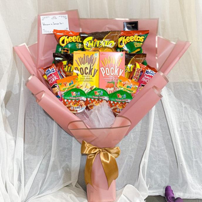 

Sale 6.6 Snack Bouquet , Buket Snack Wisuda, Buket Snack Ultah