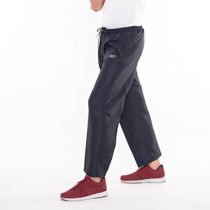 Celana Training Wilson Polos Hitam (Bahan Parasut)