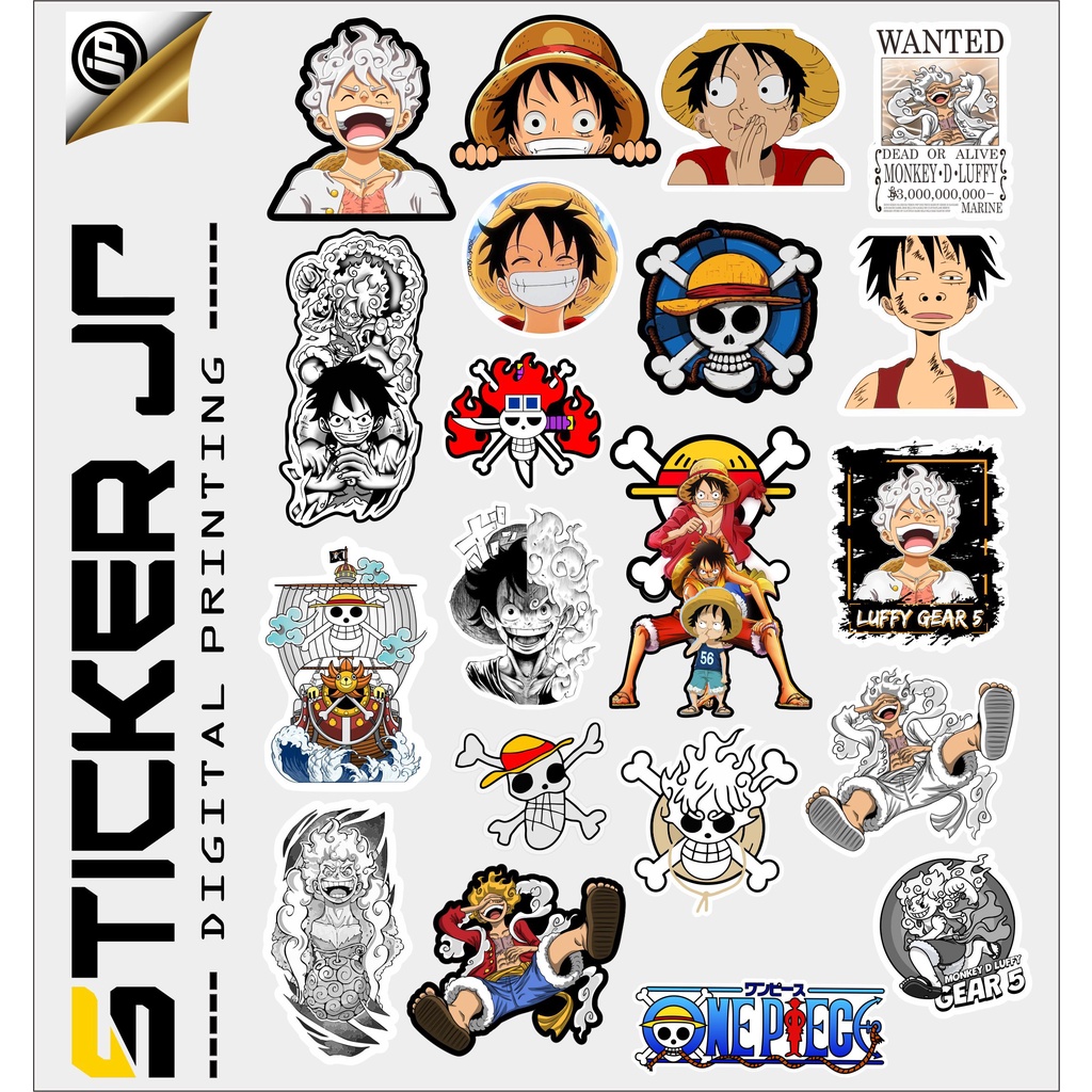 

[ SJP ] 20 PCS STICKER PACK LUFFY GEAR 5 - STICKER ONEPIECE NEW GEAR 5 KOLEKSI PENGGEMAR